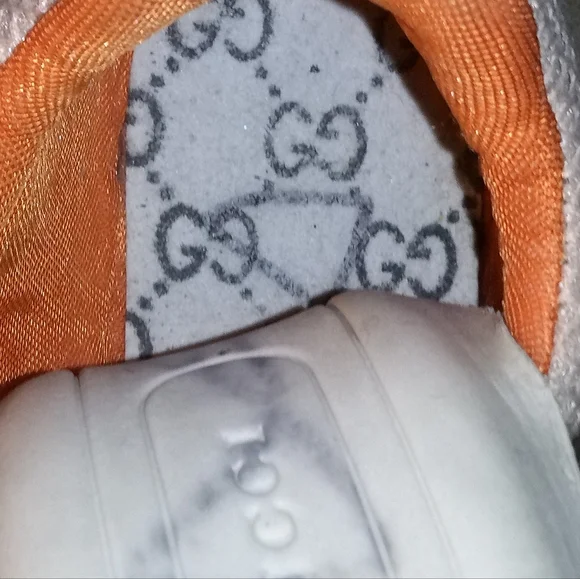 GUCCI FLASHTREK METALLIC LEATHER SNEAKERS COPPER MUTI COLOR - Picture 5 of 11